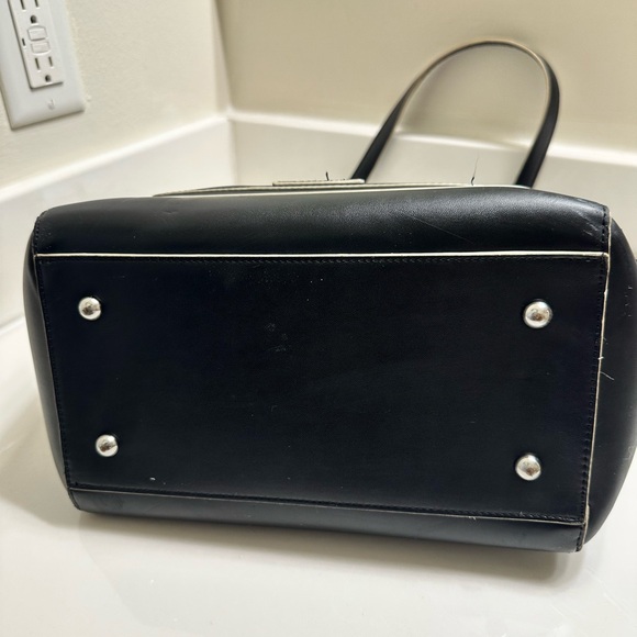 Vera Bradley Black Leather Tote Bag - Picture 9 of 13